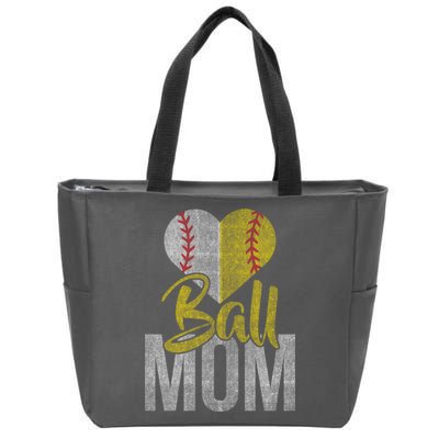 Vintage baseball Mom Zip Tote Bag