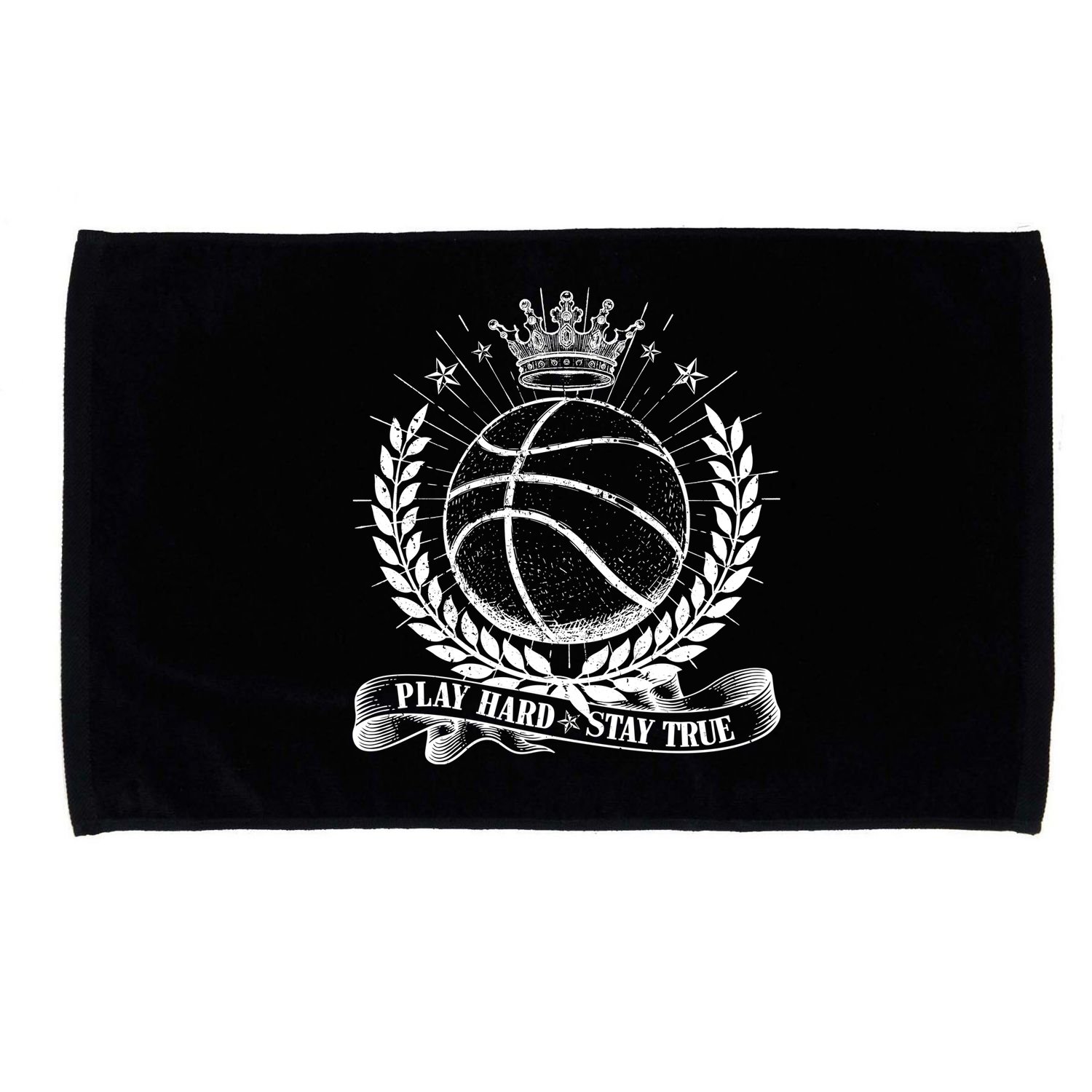 Vintage Basketball Stay True Play Hard Microfiber Hand Towel