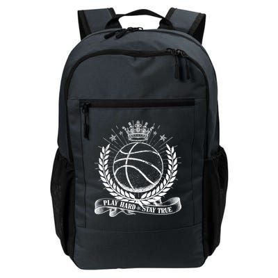 Vintage Basketball Stay True Play Hard Daily Commute Backpack