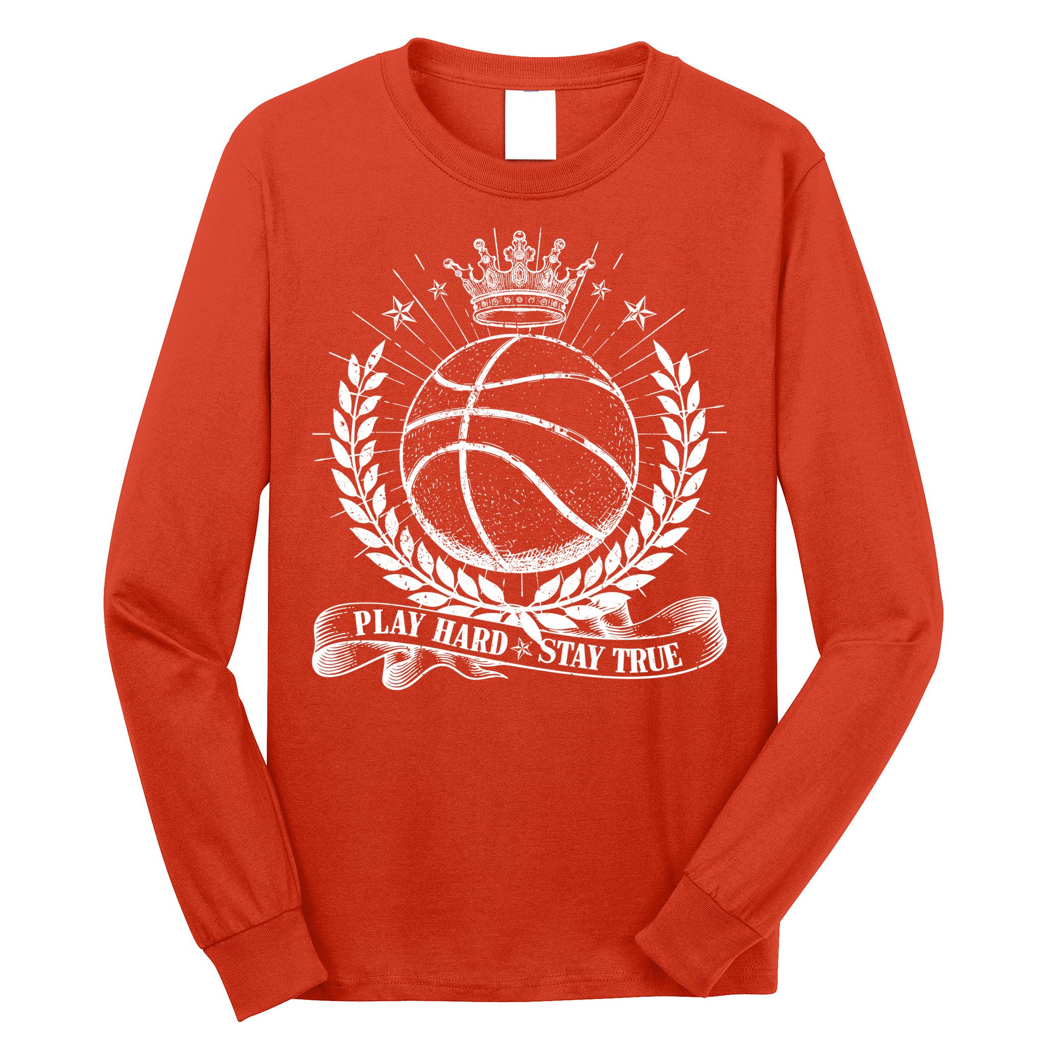 Vintage Basketball Stay True Play Hard Long Sleeve Shirt
