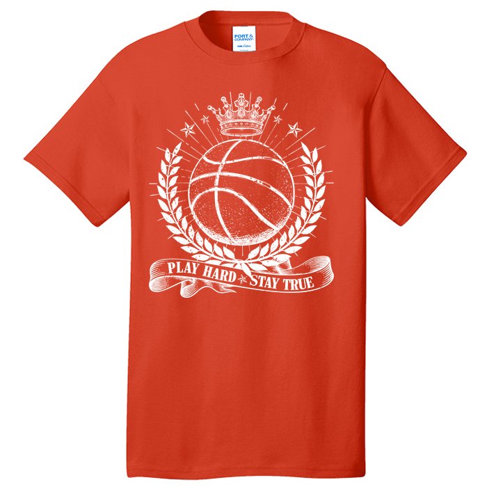 Vintage Basketball Stay True Play Hard Tall T-Shirt