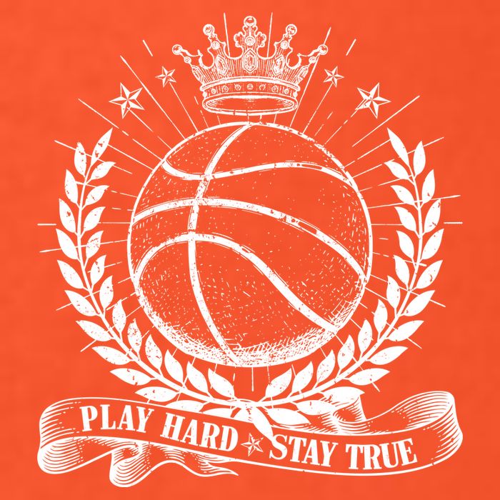 Vintage Basketball Stay True Play Hard Button