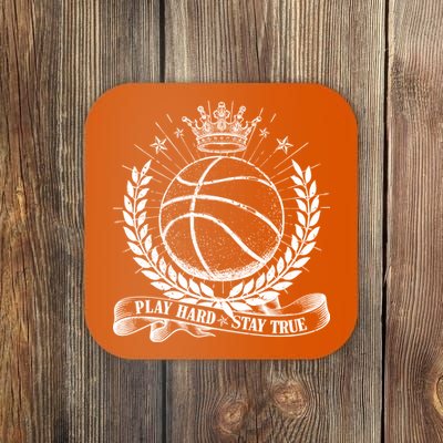 Vintage Basketball Stay True Play Hard Coaster