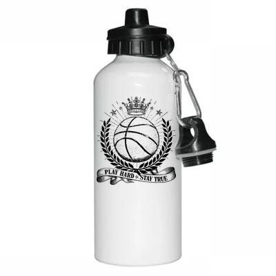 Vintage Basketball Stay True Play Hard Aluminum Water Bottle