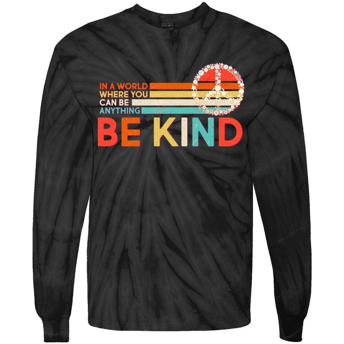 Vintage Be Kind Tie-Dye Long Sleeve Shirt