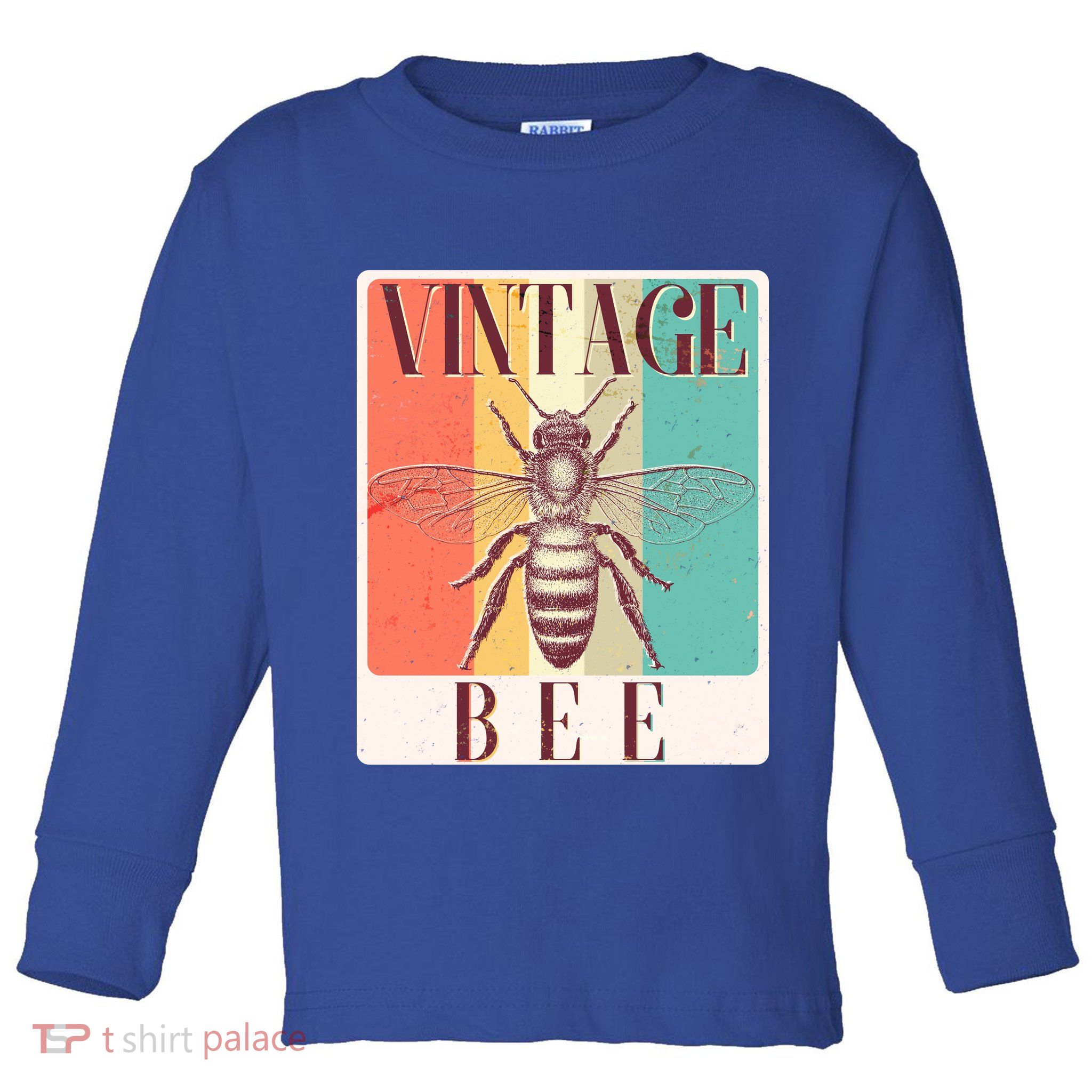 Vintage Bee Toddler Long Sleeve Shirt