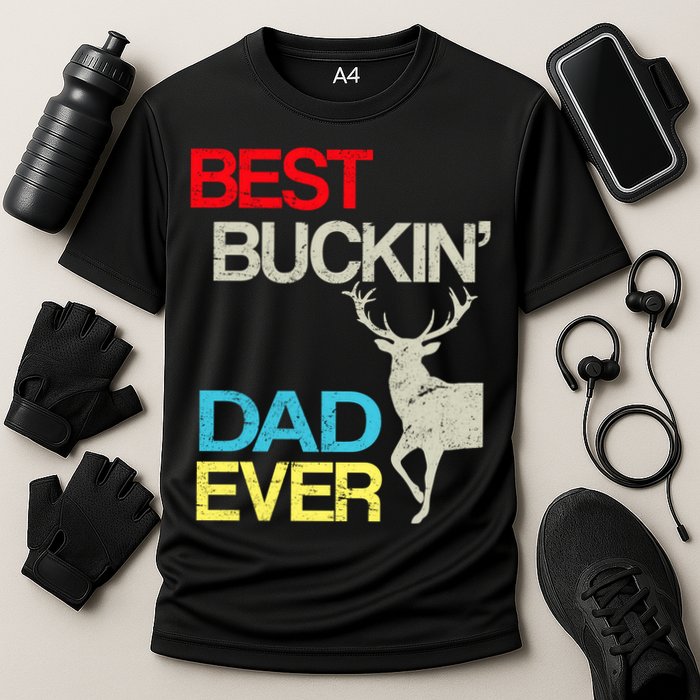 Vintage Best Buckin Dad Hunting Performance Shirt