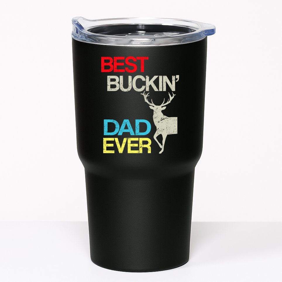 Vintage Best Buckin Dad Hunting Tumbler