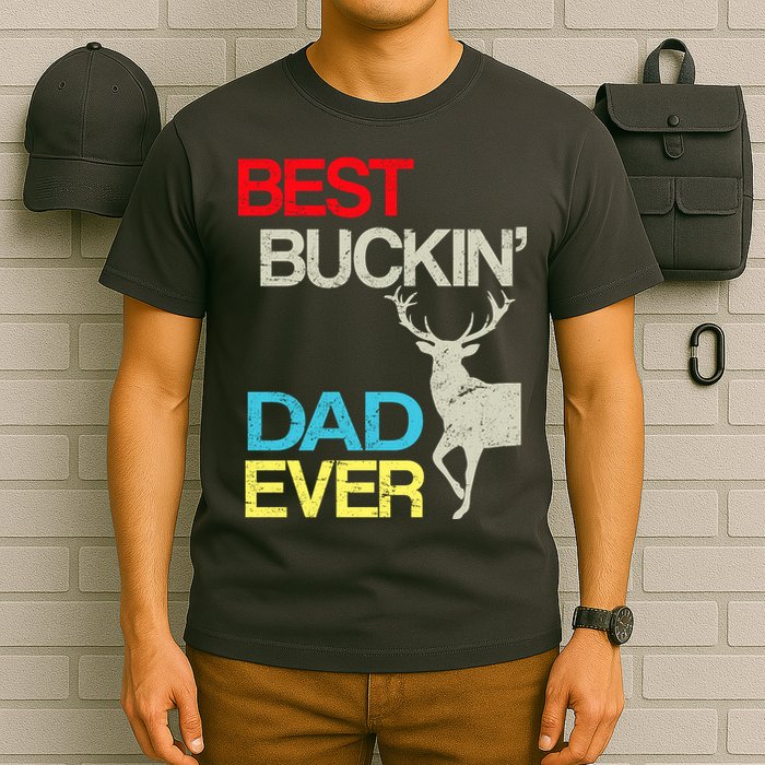 Vintage Best Buckin Dad Hunting T-Shirt