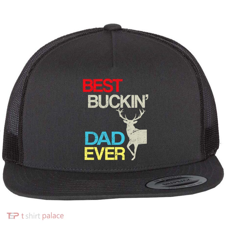 Vintage Best Buckin Dad Hunting Flatbill Hat