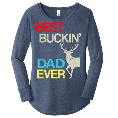 Vintage Best Buckin Dad Hunting Women's Perfect Tri Tunic Long Sleeve Shirt