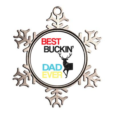 Vintage Best Buckin Dad Hunting Metallic Star Ornament