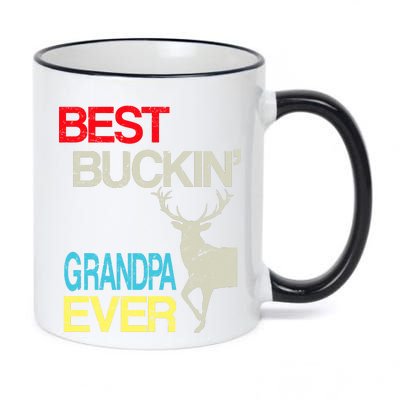 Vintage Best Buckin Grandpa Hunting 11oz Black Color Changing Mug