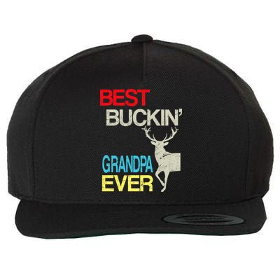 Vintage Best Buckin Grandpa Hunting Wool Snapback Cap