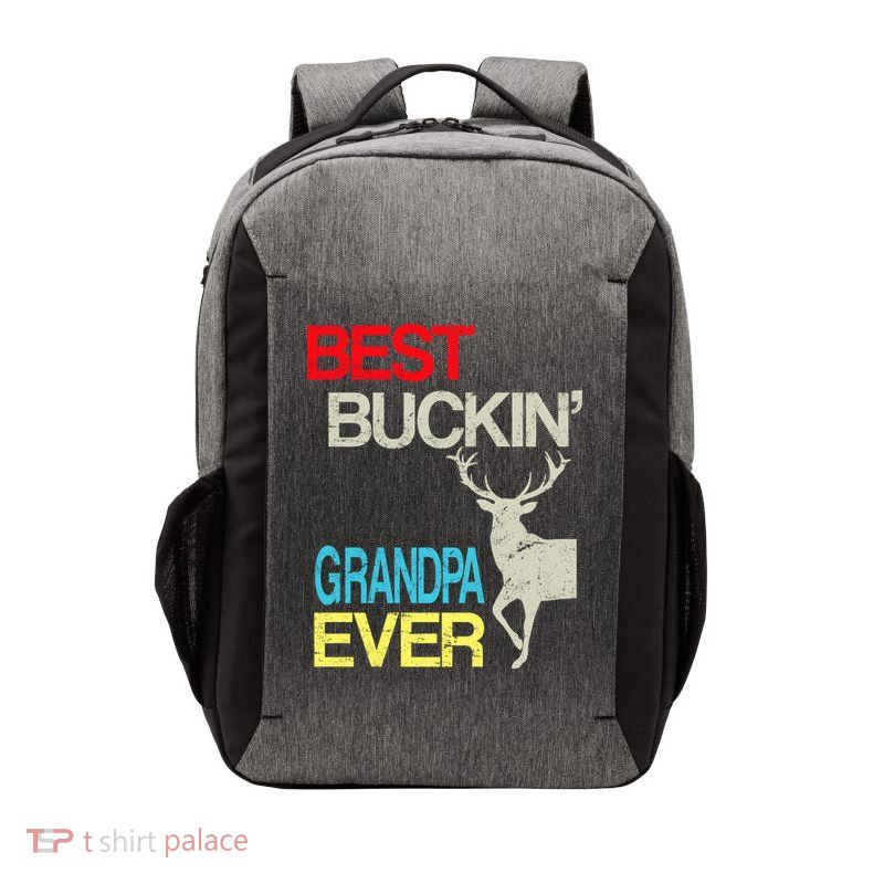 Vintage Best Buckin Grandpa Hunting Vector Backpack