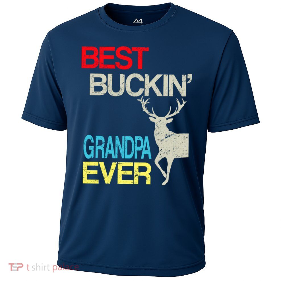 Vintage Best Buckin Grandpa Hunting Performance Shirt