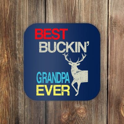 Vintage Best Buckin Grandpa Hunting Coaster