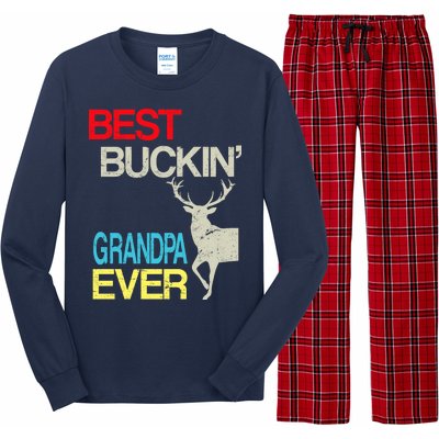 Vintage Best Buckin Grandpa Hunting Long Sleeve Pajama Set