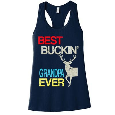 Vintage Best Buckin Grandpa Hunting Womens Tank Top