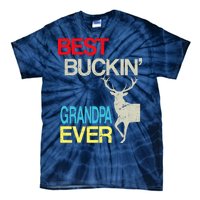 Vintage Best Buckin Grandpa Hunting Tie-Dye T-Shirt