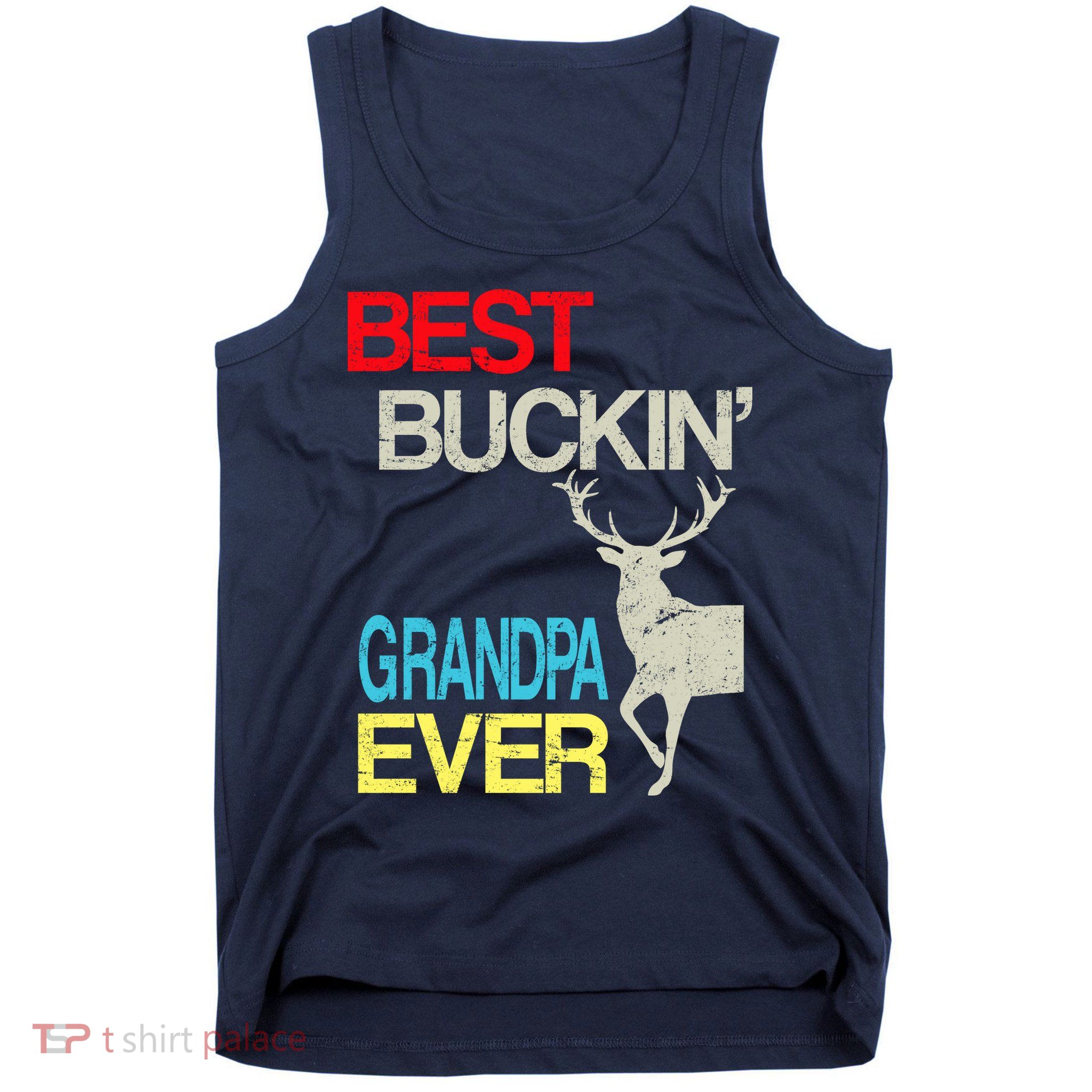 Vintage Best Buckin Grandpa Hunting Tank Top