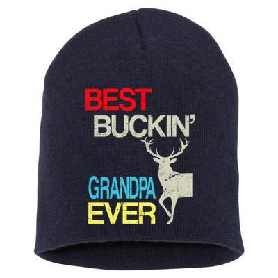 Vintage Best Buckin Grandpa Hunting Short Acrylic Beanie