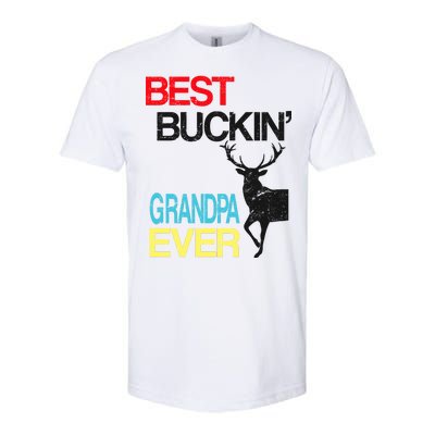 Vintage Best Buckin Grandpa Hunting Softstyle® CVC T-Shirt