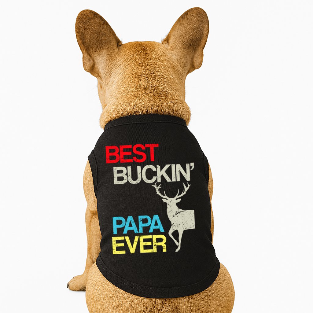 Vintage Best Buckin Papa Hunting Doggie Tank