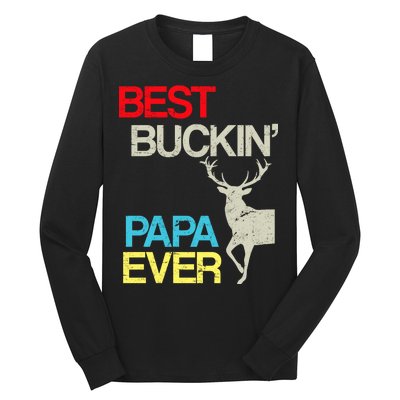 Vintage Best Buckin Papa Hunting Long Sleeve Shirt