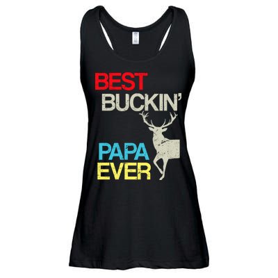 Vintage Best Buckin Papa Hunting Ladies Essential Flowy Tank