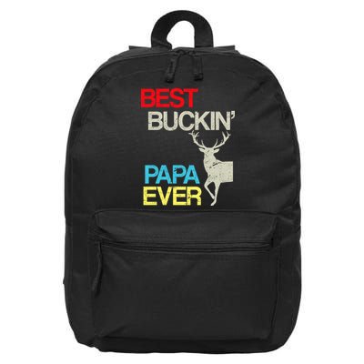 Vintage Best Buckin Papa Hunting 16 in Basic Backpack