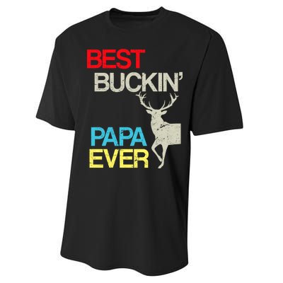 Vintage Best Buckin Papa Hunting Performance Sprint T-Shirt