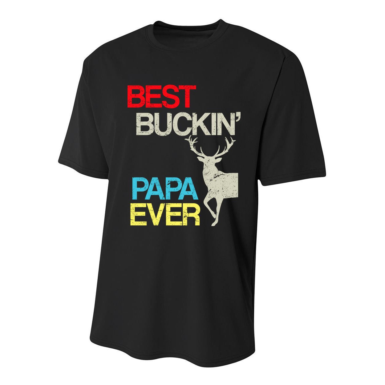 Vintage Best Buckin Papa Hunting Youth Performance Sprint T-Shirt