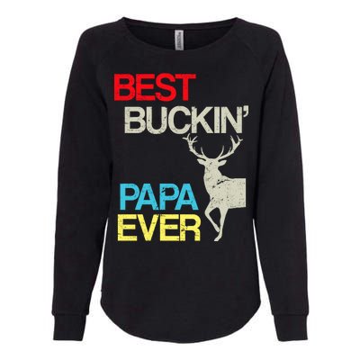 Vintage Best Buckin Papa Hunting Womens California Wash Sweatshirt