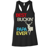 Vintage Best Buckin Papa Hunting Women's Racerback Tank