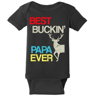 Vintage Best Buckin Papa Hunting Baby Bodysuit