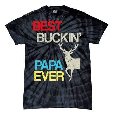 Vintage Best Buckin Papa Hunting Tie-Dye T-Shirt