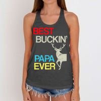 Vintage Best Buckin Papa Hunting Women's Knotted Racerback Tank