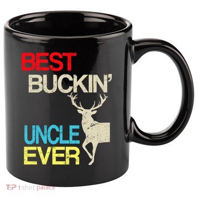 Vintage Best Buckin Uncle Hunting 11oz C Handle Ceramic Mug