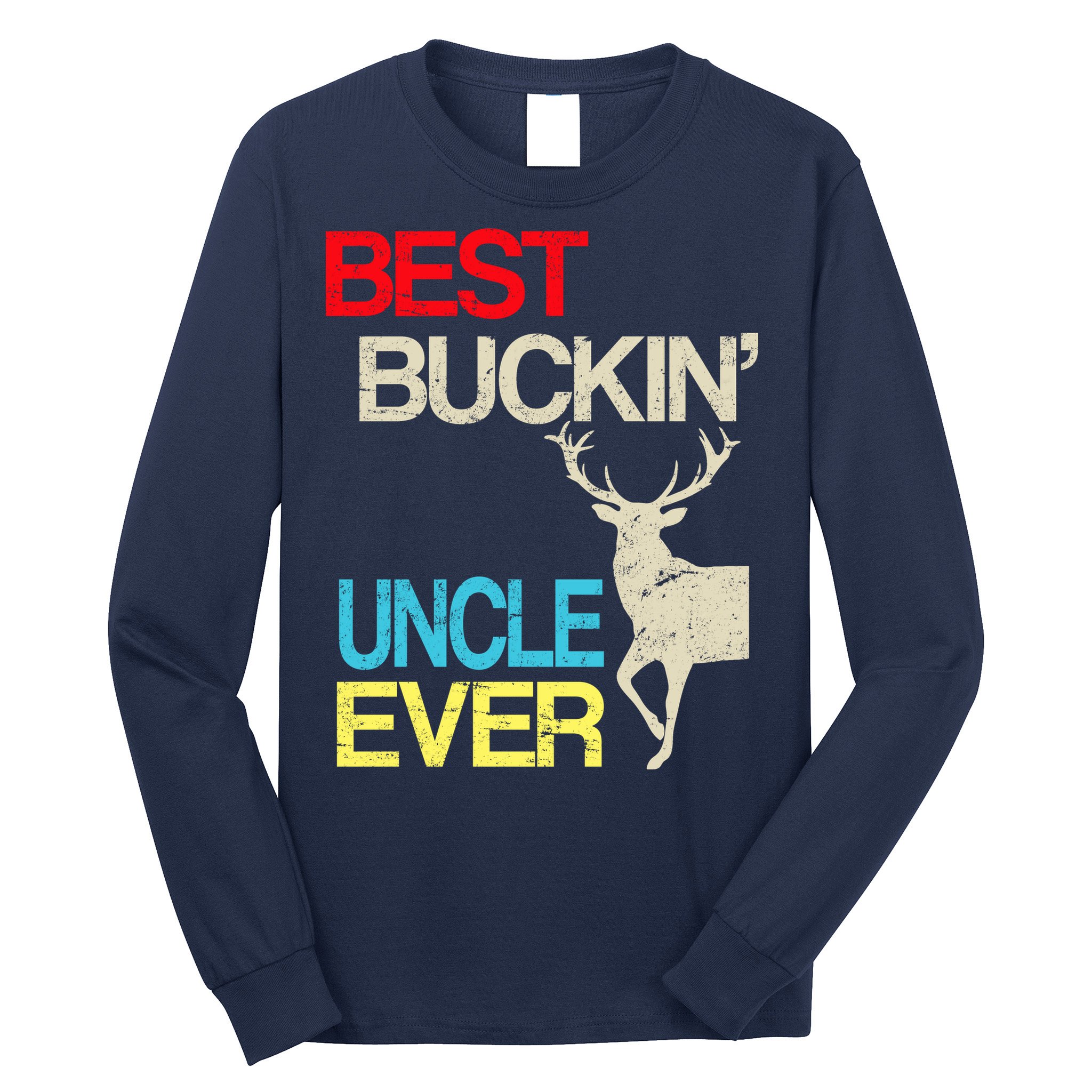 Vintage Best Buckin Uncle Hunting Long Sleeve Shirt