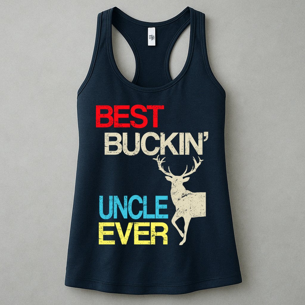 Vintage Best Buckin Uncle Hunting Womens Tank Top