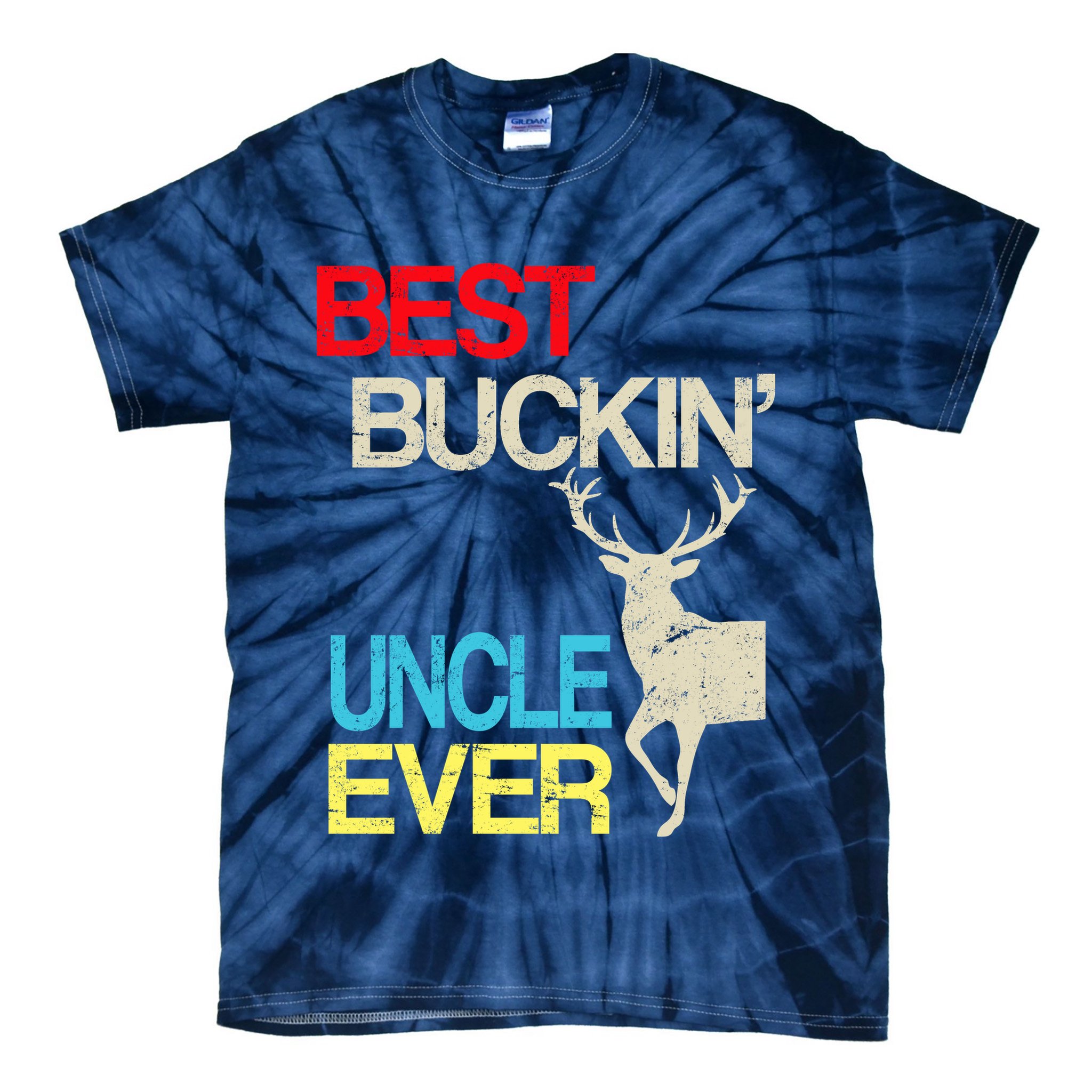 Vintage Best Buckin Uncle Hunting Tie-Dye T-Shirt