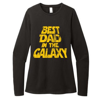 Vintage Best Dad In The Galaxy Womens CVC Long Sleeve Shirt