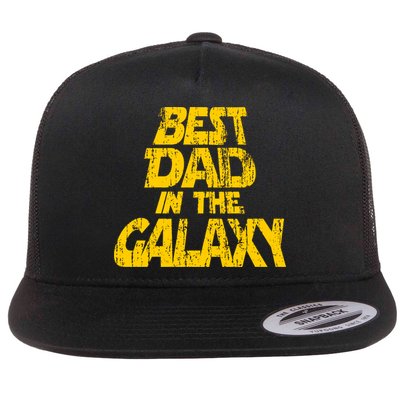 Vintage Best Dad In The Galaxy Flatbill Hat