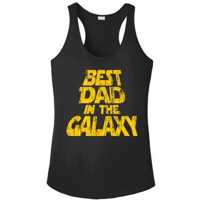 Vintage Best Dad In The Galaxy Ladies PosiCharge Competitor Racerback Tank