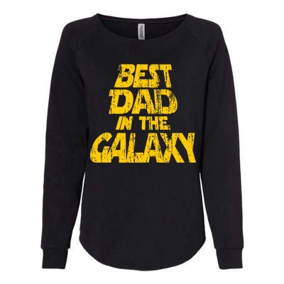 Vintage Best Dad In The Galaxy Womens California Wash Sweatshirt