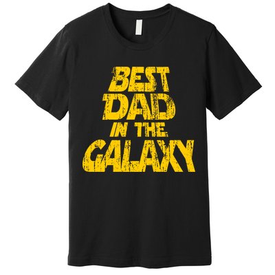 Vintage Best Dad In The Galaxy Premium T-Shirt