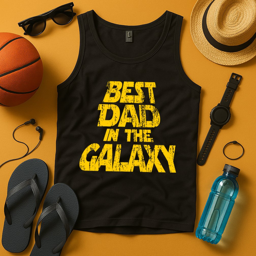 Vintage Best Dad In The Galaxy Tank Top