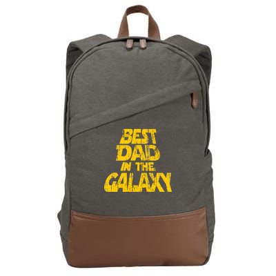 Vintage Best Dad In The Galaxy Cotton Canvas Backpack