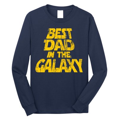 Vintage Best Dad In The Galaxy Long Sleeve Shirt